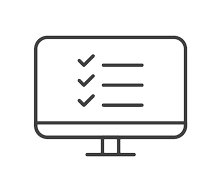 computer icon with checklist